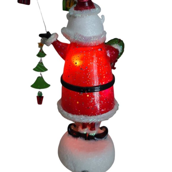💖HP💖JC Penny Home Collection Acrylic Jiggle Santa Light 12 1/4" Tall Christmas - Picture 2 of 9
